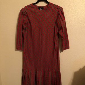 Vintage Ginnie Johansen 100% Silk Christmas Tartan